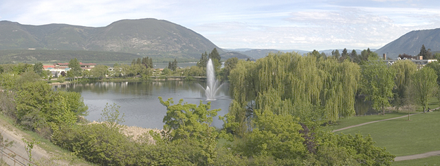 McGuire Lake in the middle of town